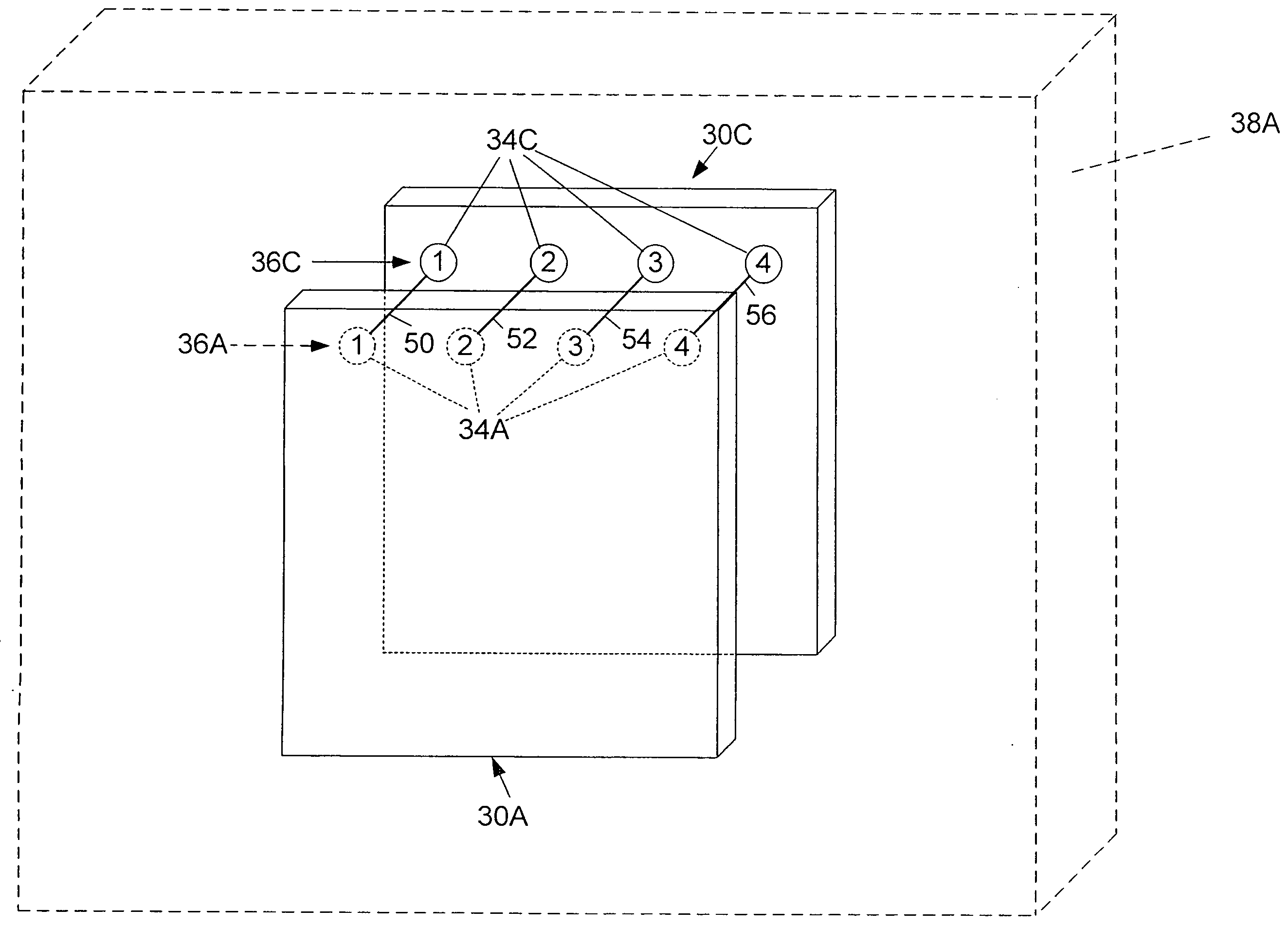 Connections for electronic devices on double-sided circuit board