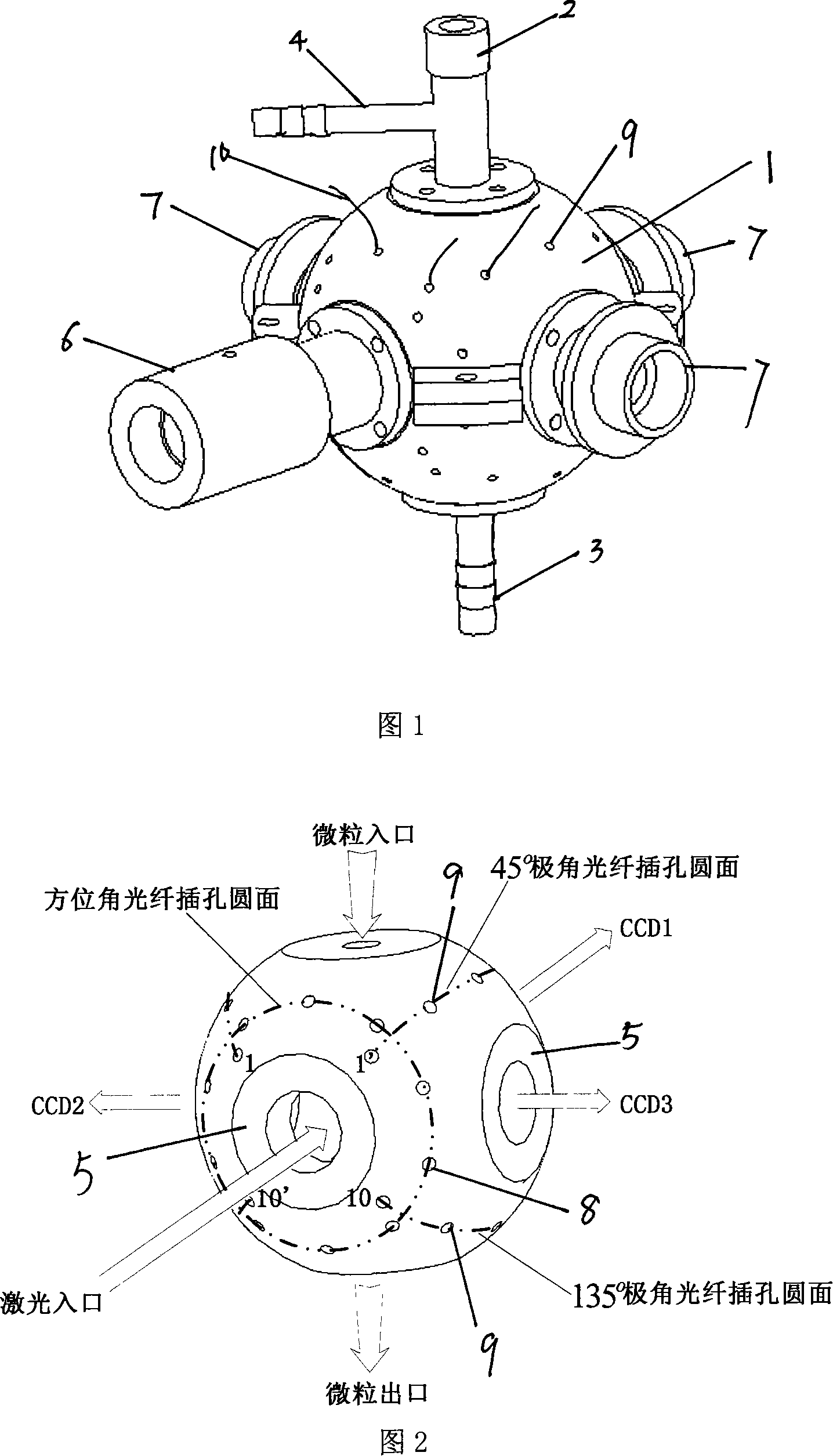 Device for monitoring micro-particles shapes and dispersion based on image