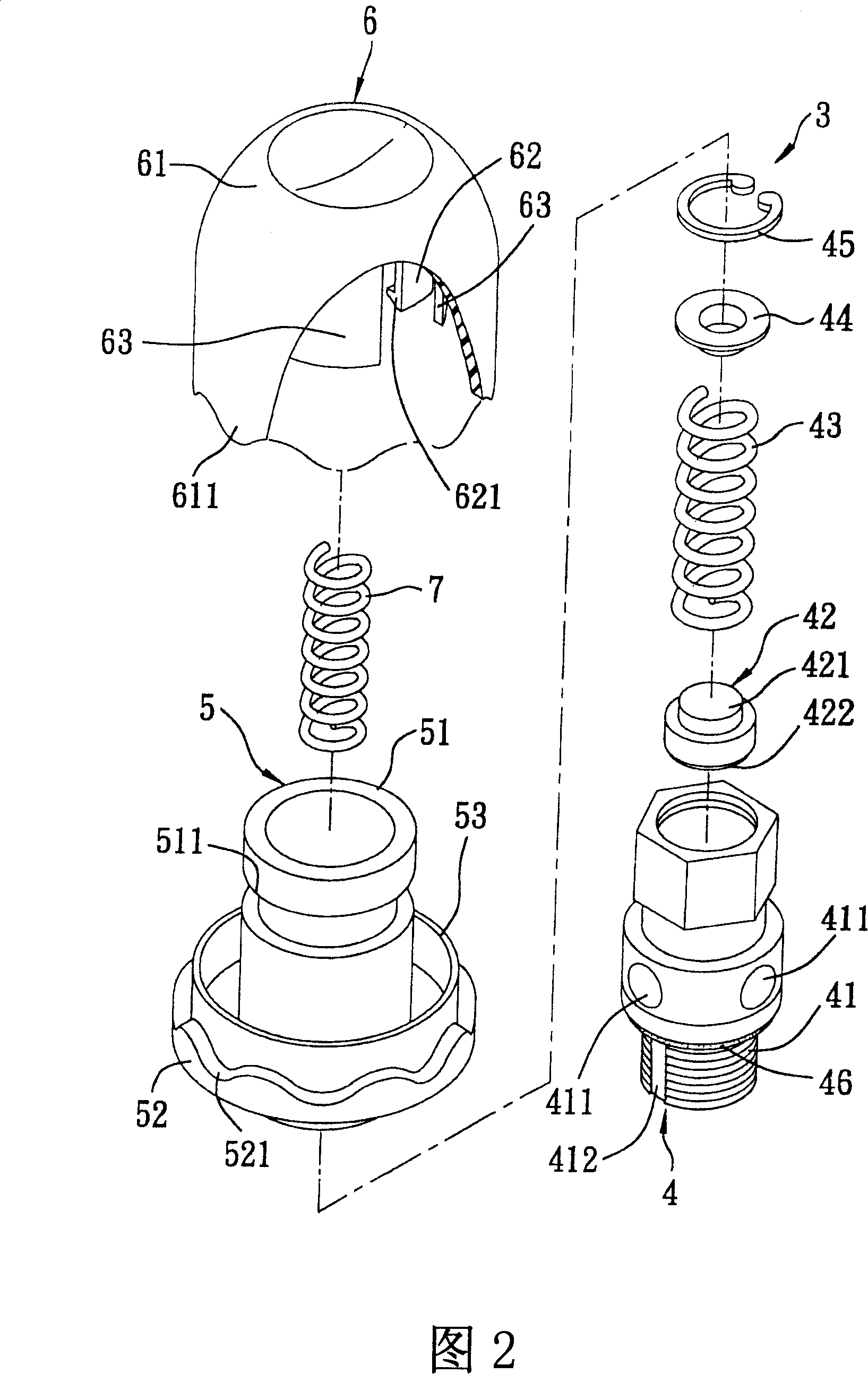 Safety stopper device of container for producing highly pressurised fluid