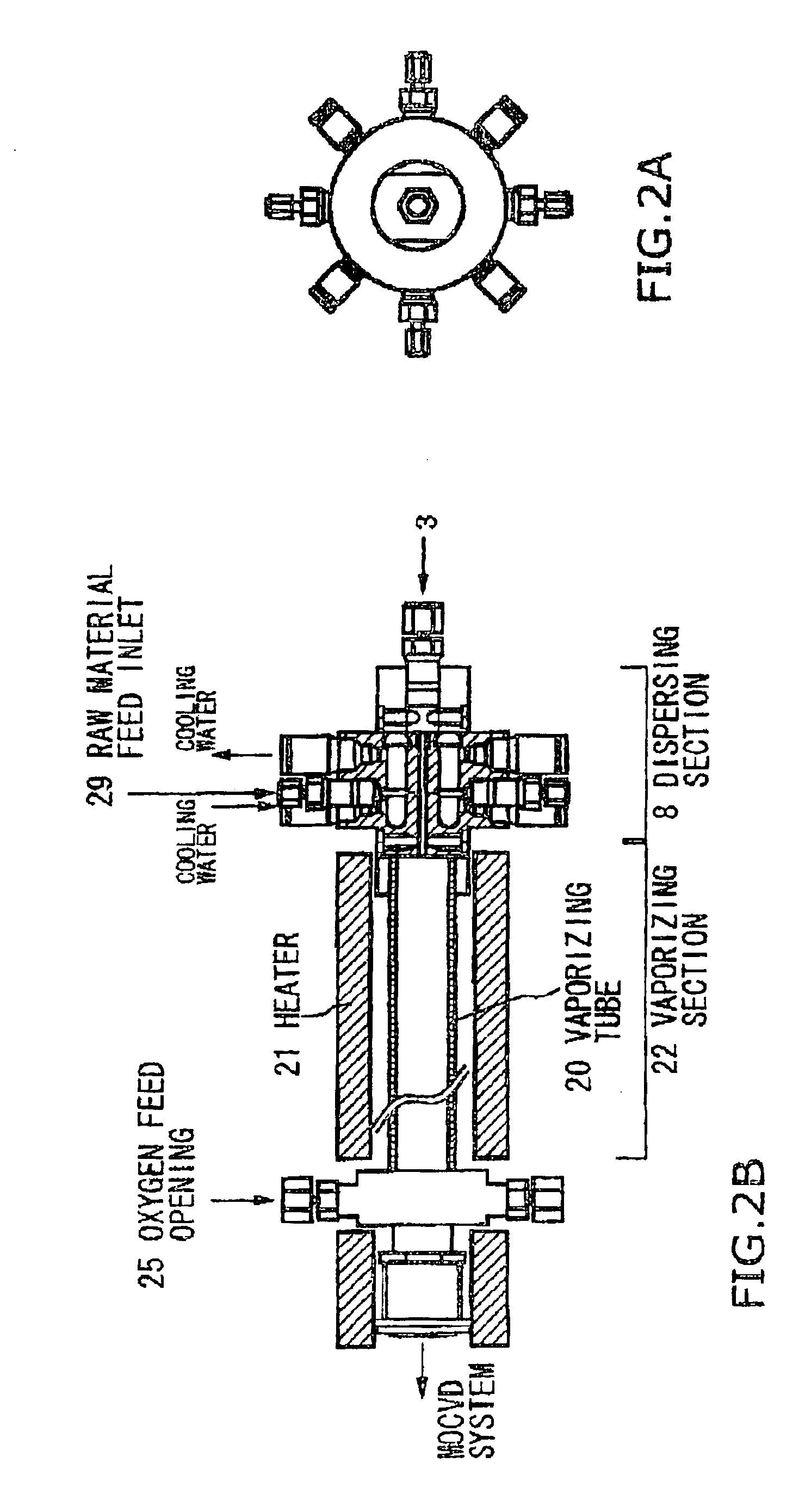 Vaporizer for MOCVD and method of vaporizing raw material solutions for MOCVD