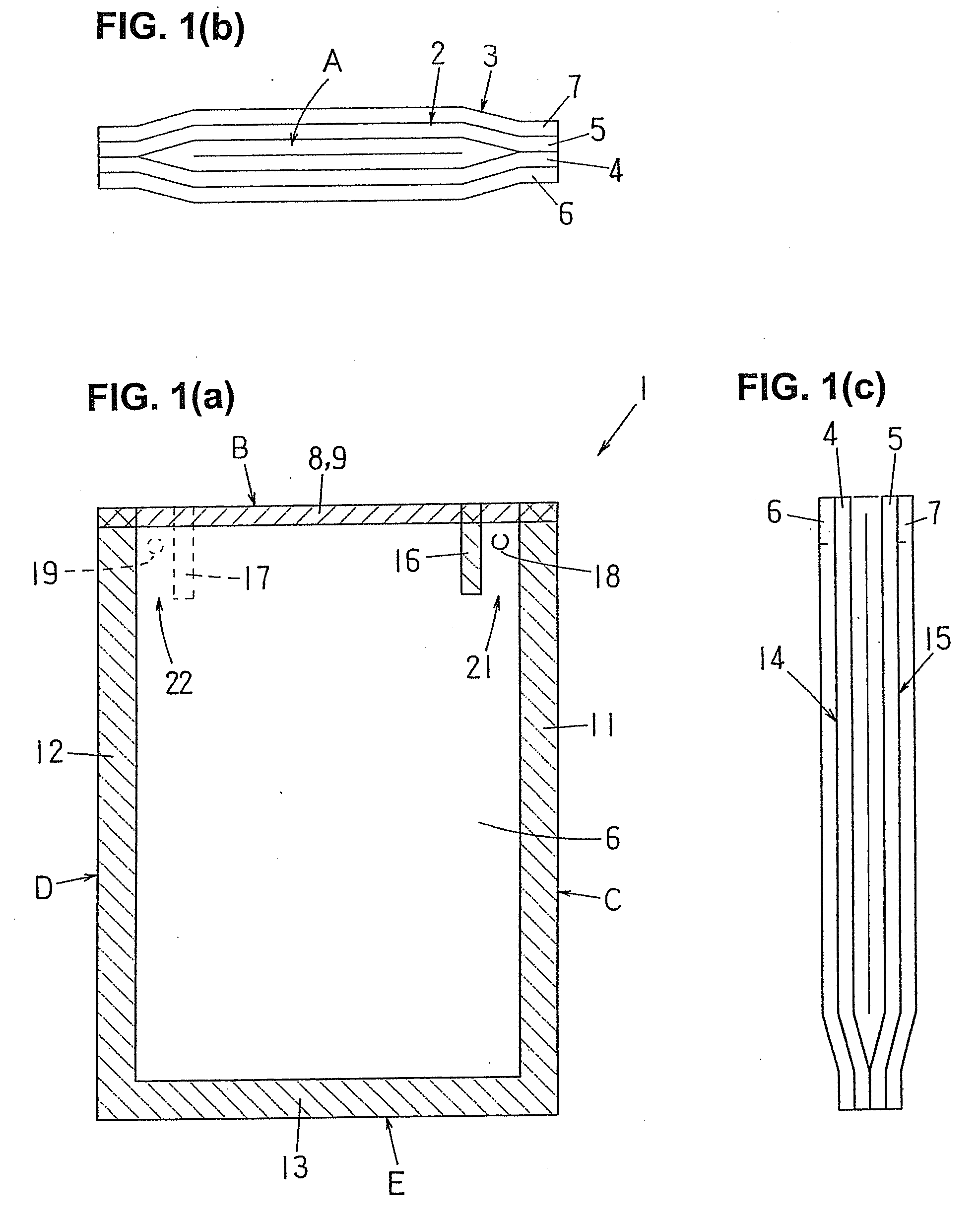 Method for Sealing-in a Gas in a Bag with a Gas Filling Compartment