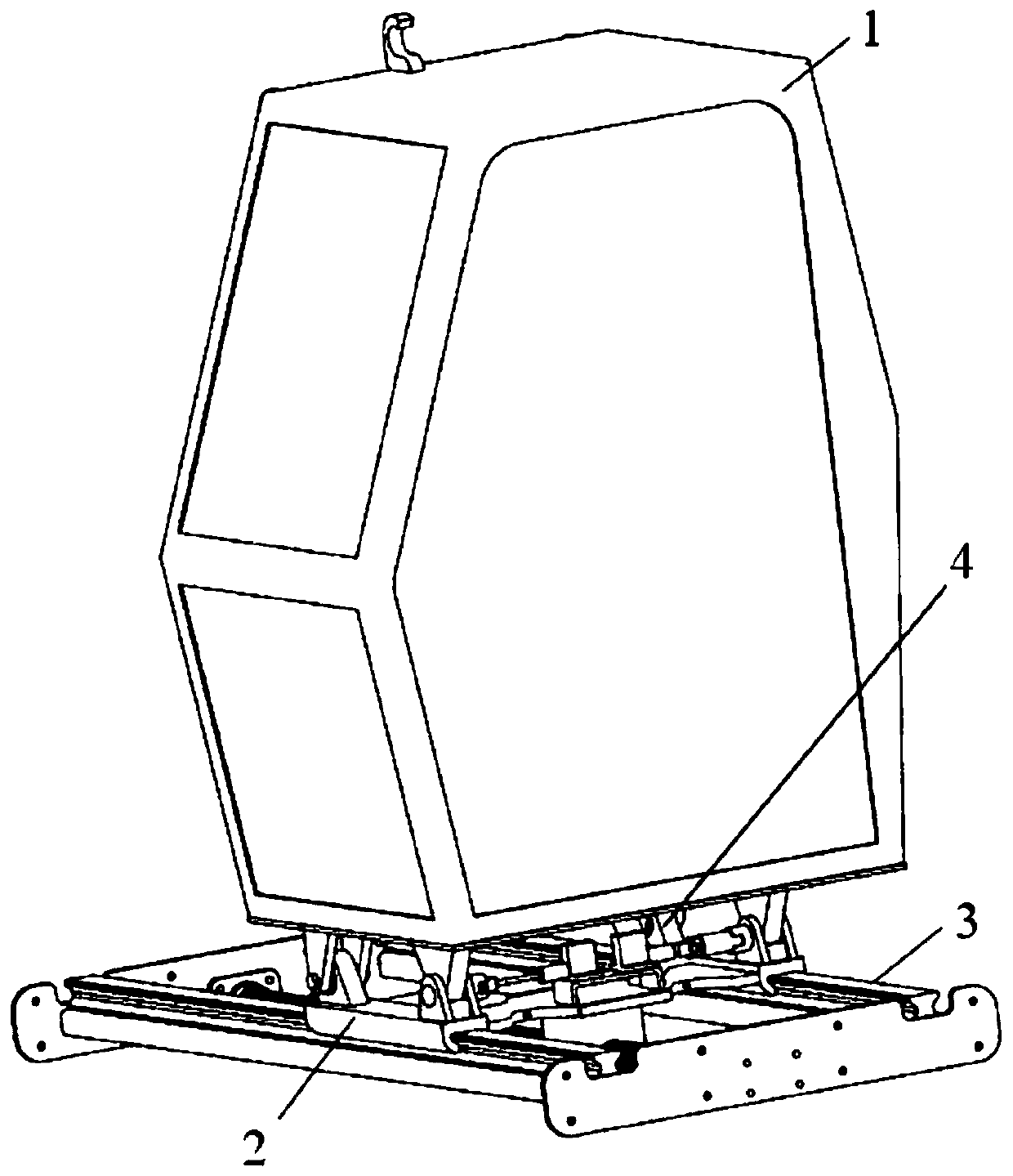 Rollover sliding type cab and engineering machinery provided with the same