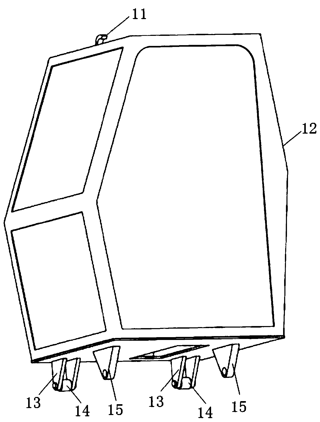 Rollover sliding type cab and engineering machinery provided with the same