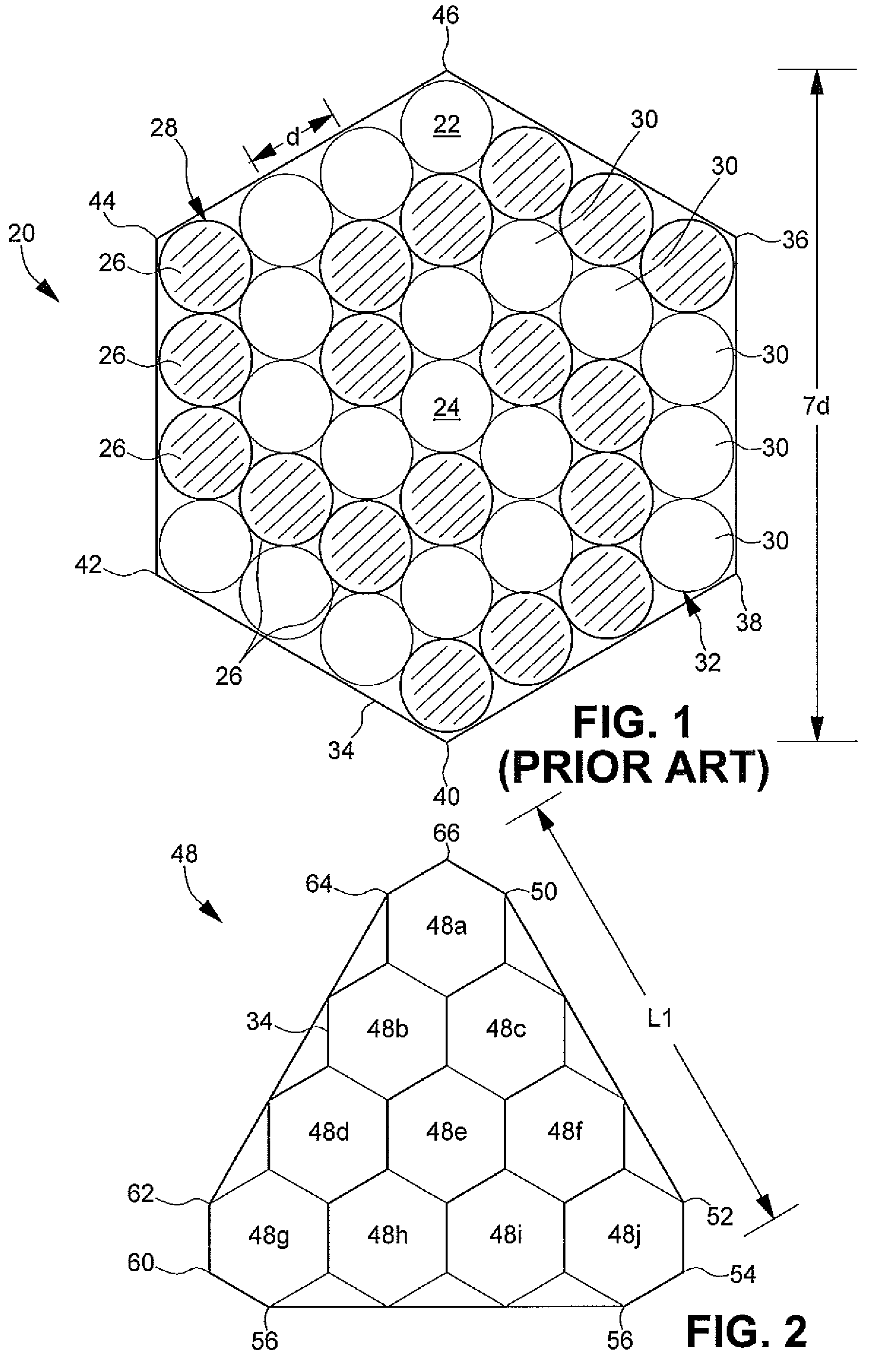Triangular apertures with embedded trifilar arrays