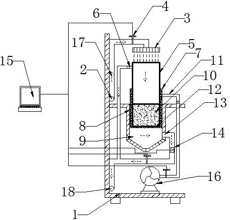 Hollow rubber seal full-automatic permeability coefficient tester and test method thereof