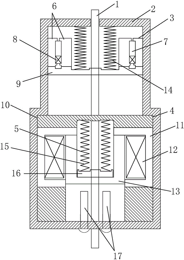 Monostable permanent magnet mechanism provided with combined breaking springs and used for high-voltage circuit breaker