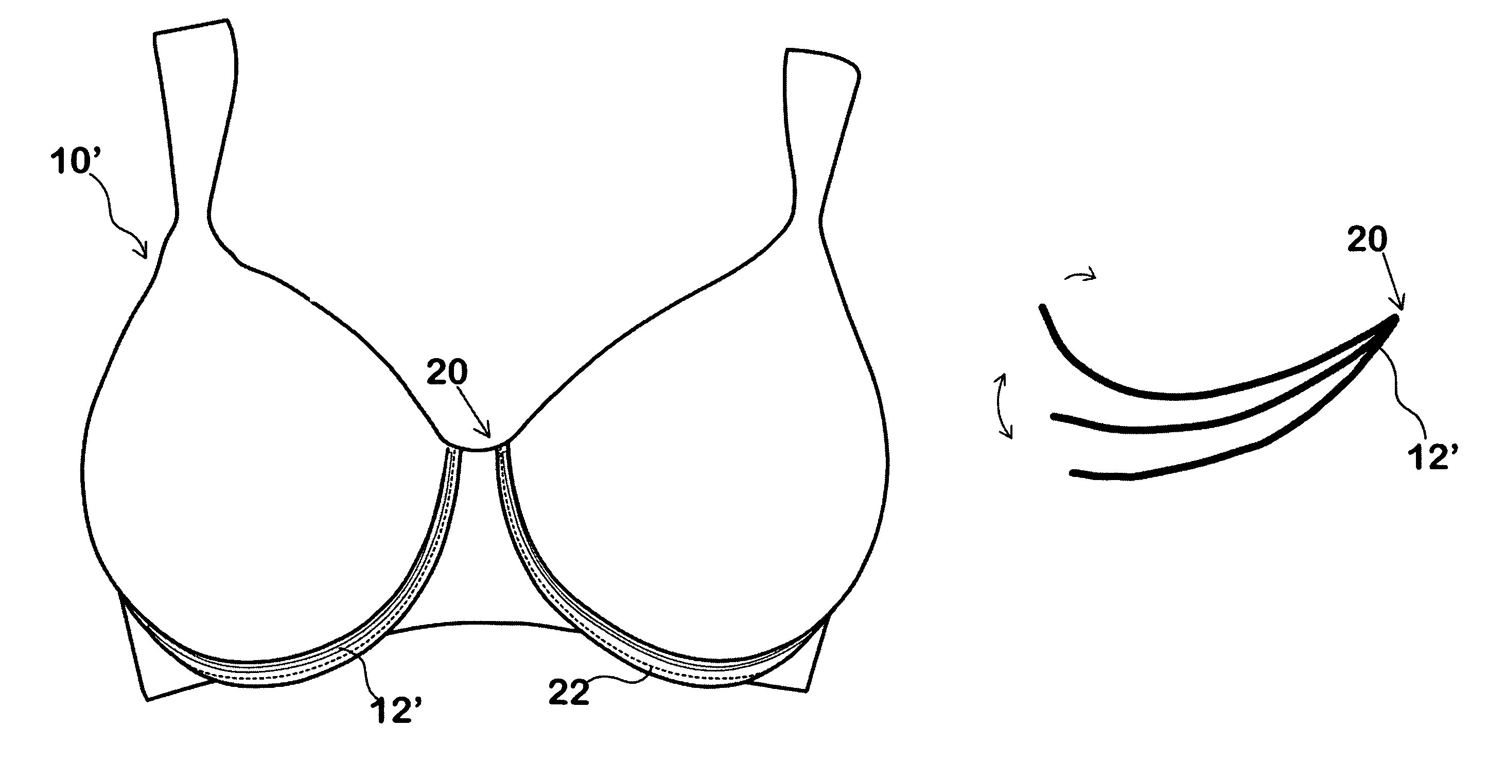 System for adjusting the fit of a bra to a wearer's bosom