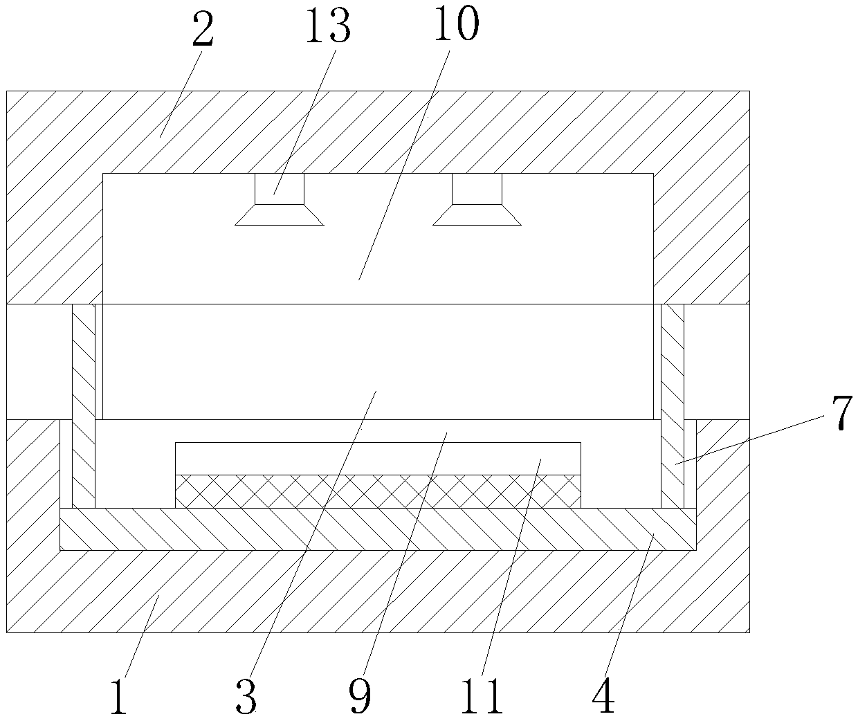 Double feeding device of slicing machine