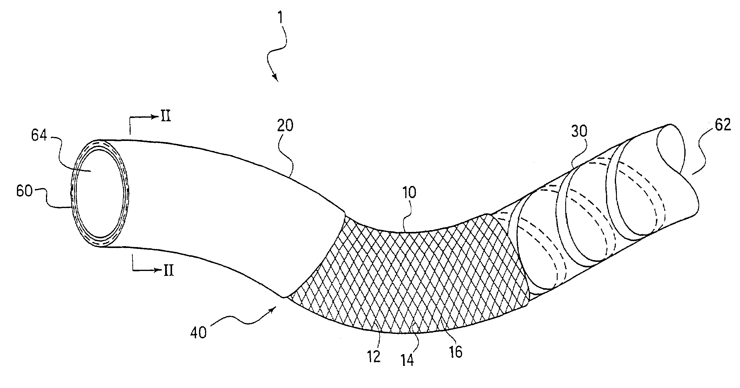 Composite flexible tube for medical applications