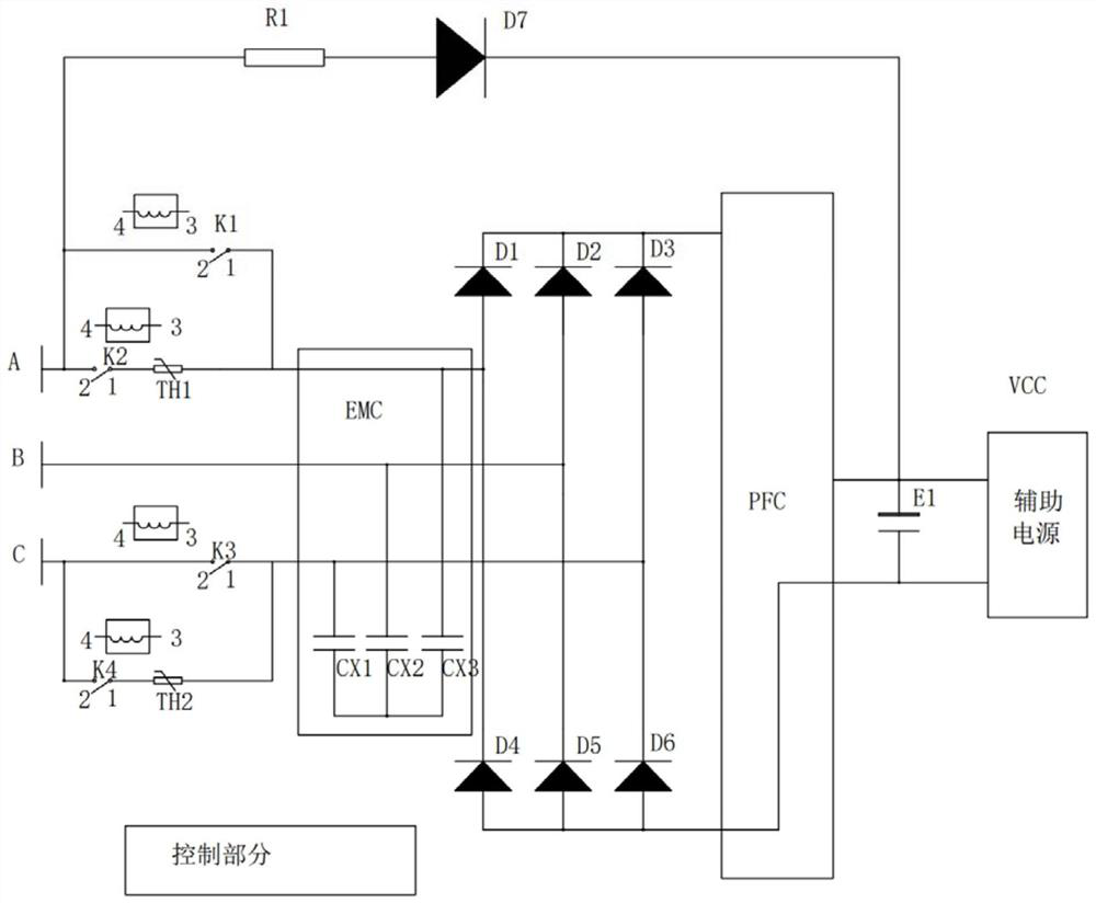 Standby zero reactive power consumption control circuit in switching power supply