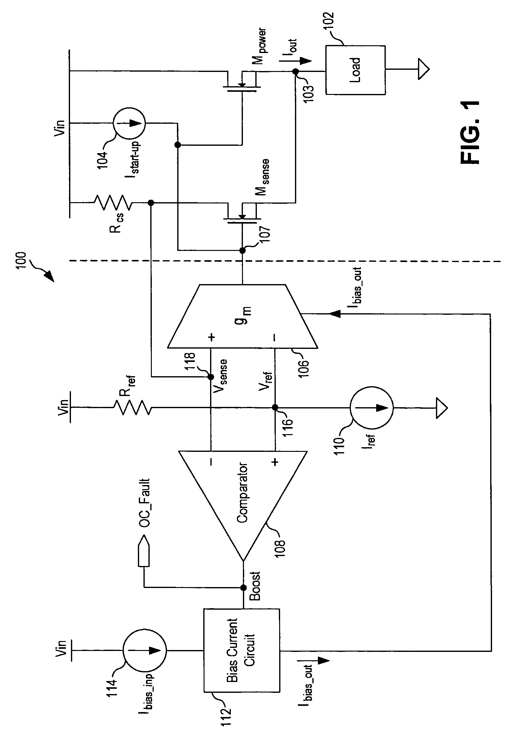 Overcurrent protection circuit with fast current limiting control