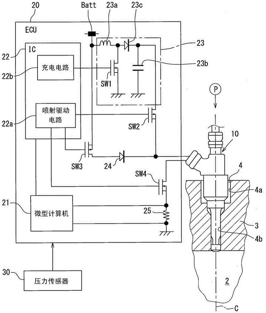 Fuel injector and fuel injection device using same