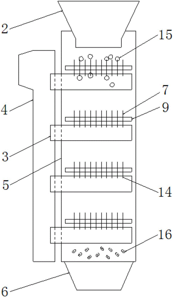 Separation process of camellia hull and seed and camellia hull and seed separator