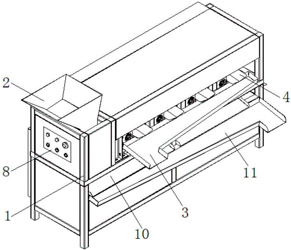 Separation process of camellia hull and seed and camellia hull and seed separator