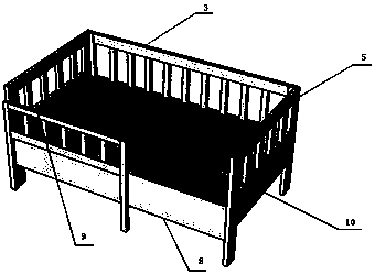 Baby crib easy to assemble