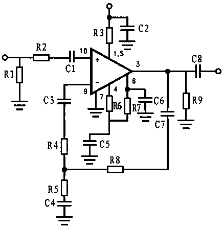 A power amplifier circuit based on lm3886 chip