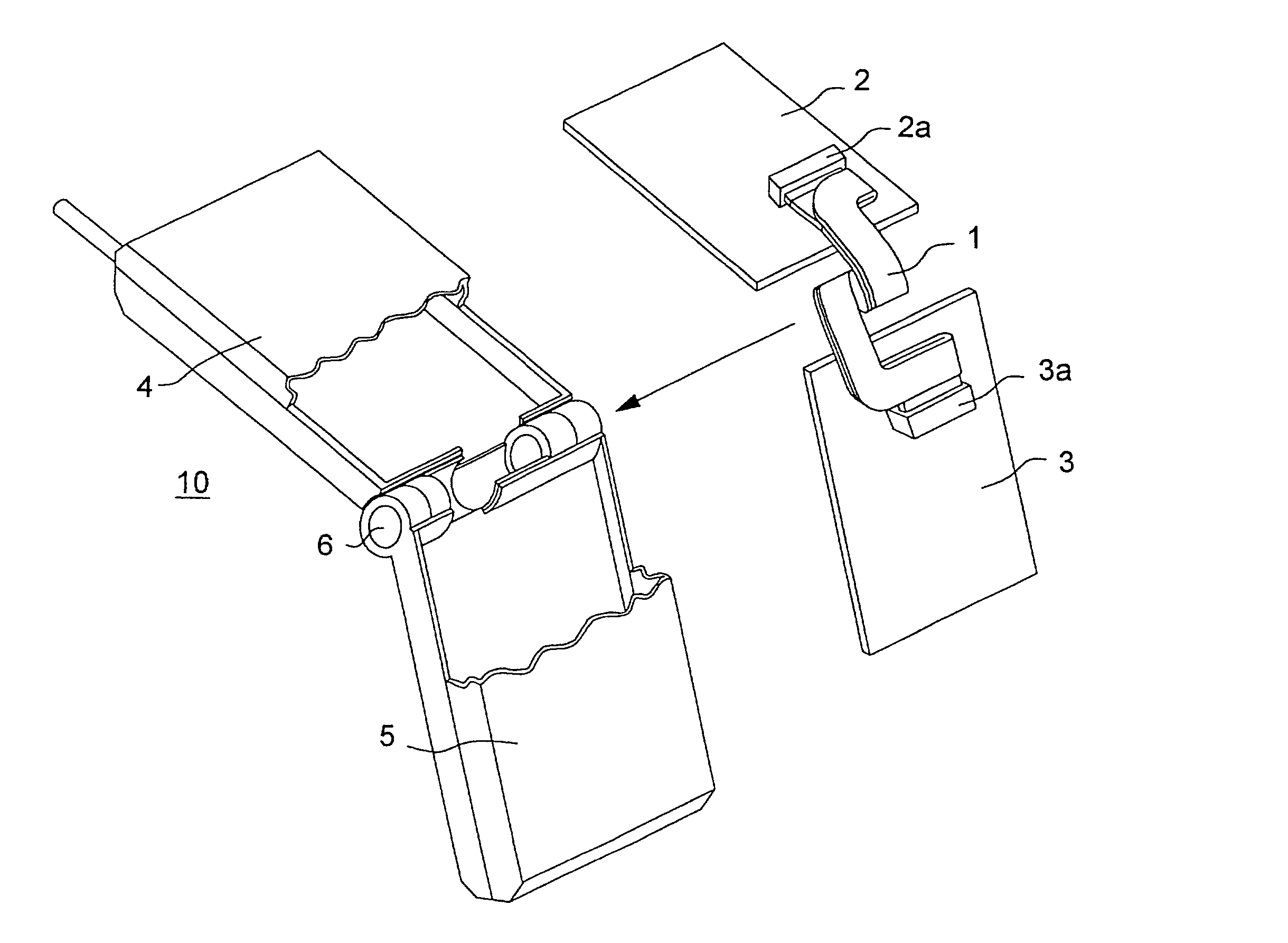 Flexible printed circuit board and foldable cell phone terminal