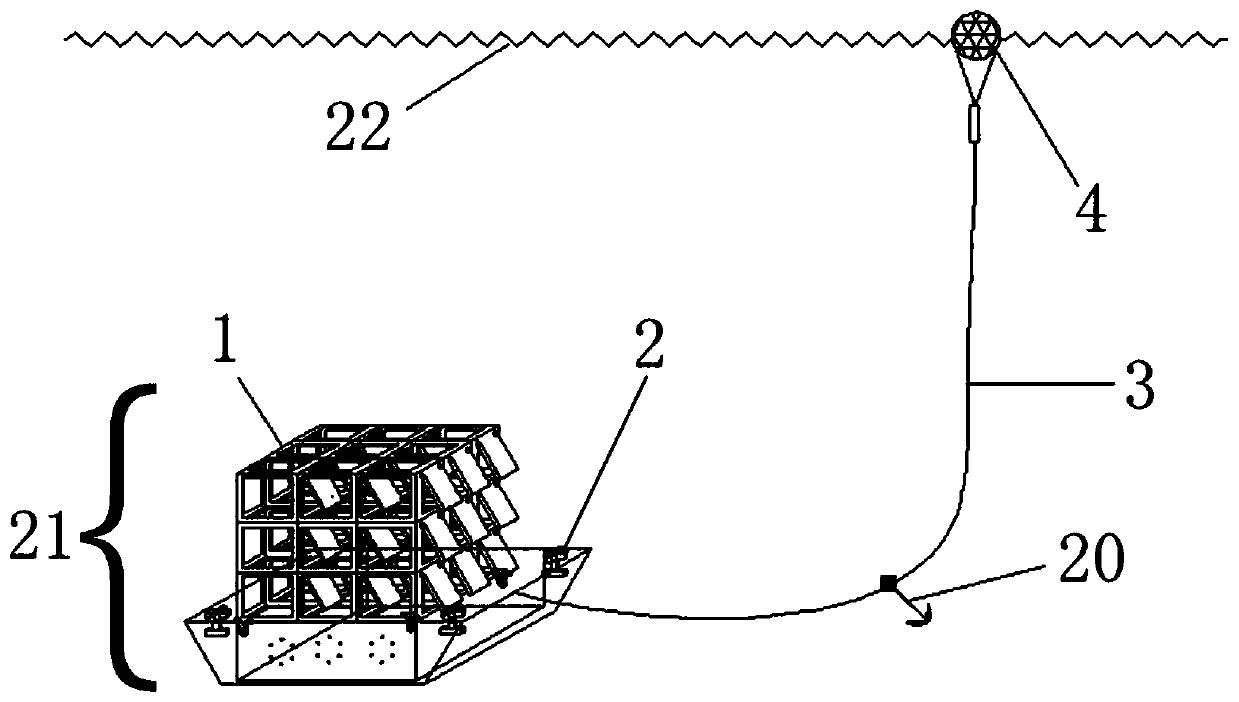 Migration-type undersea breeding device and operation process thereof
