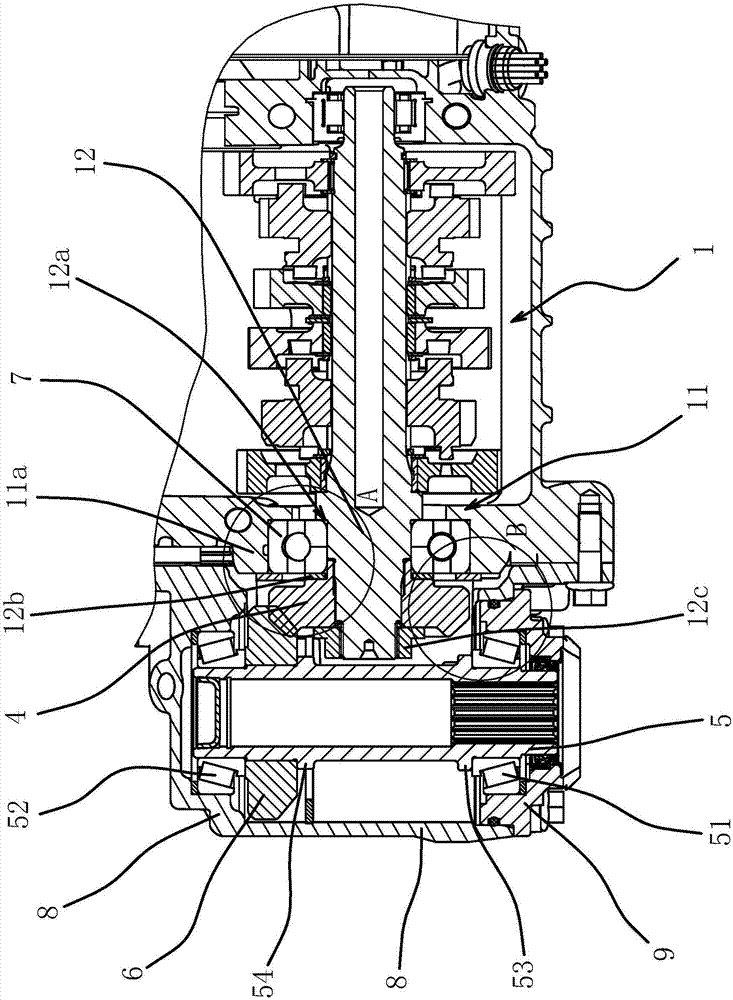 Shaft transmission mechanism of motorcycle