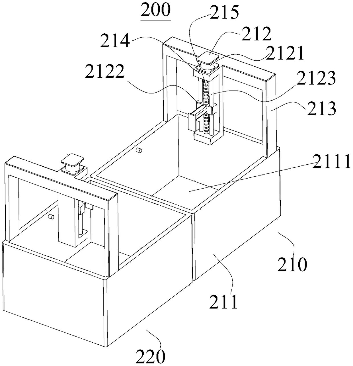 Gradient-color electroplating device and method