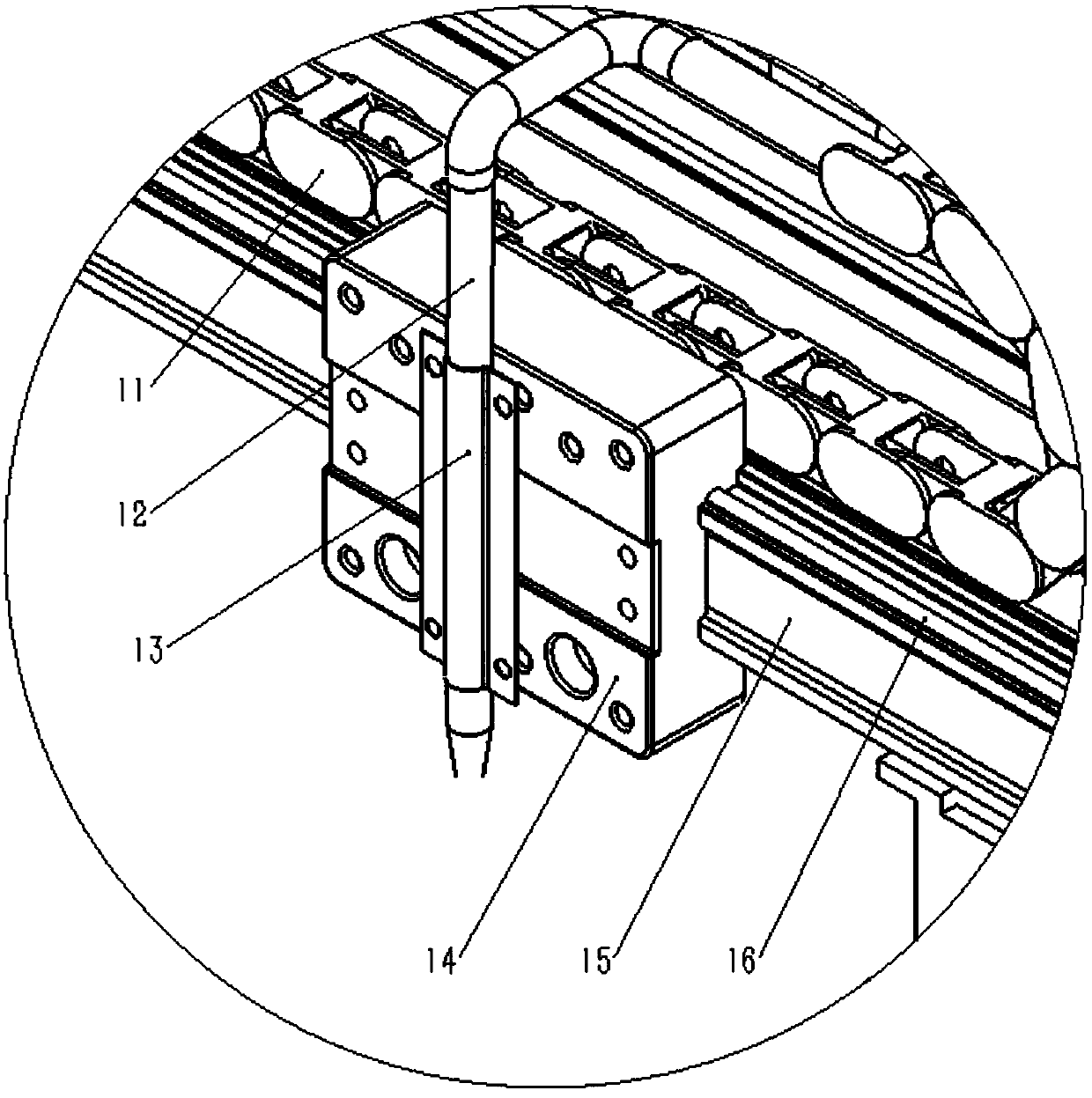 Mulberry silkworm feeding machine