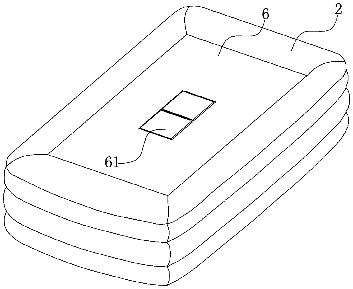 Inflatable bed with stable use position