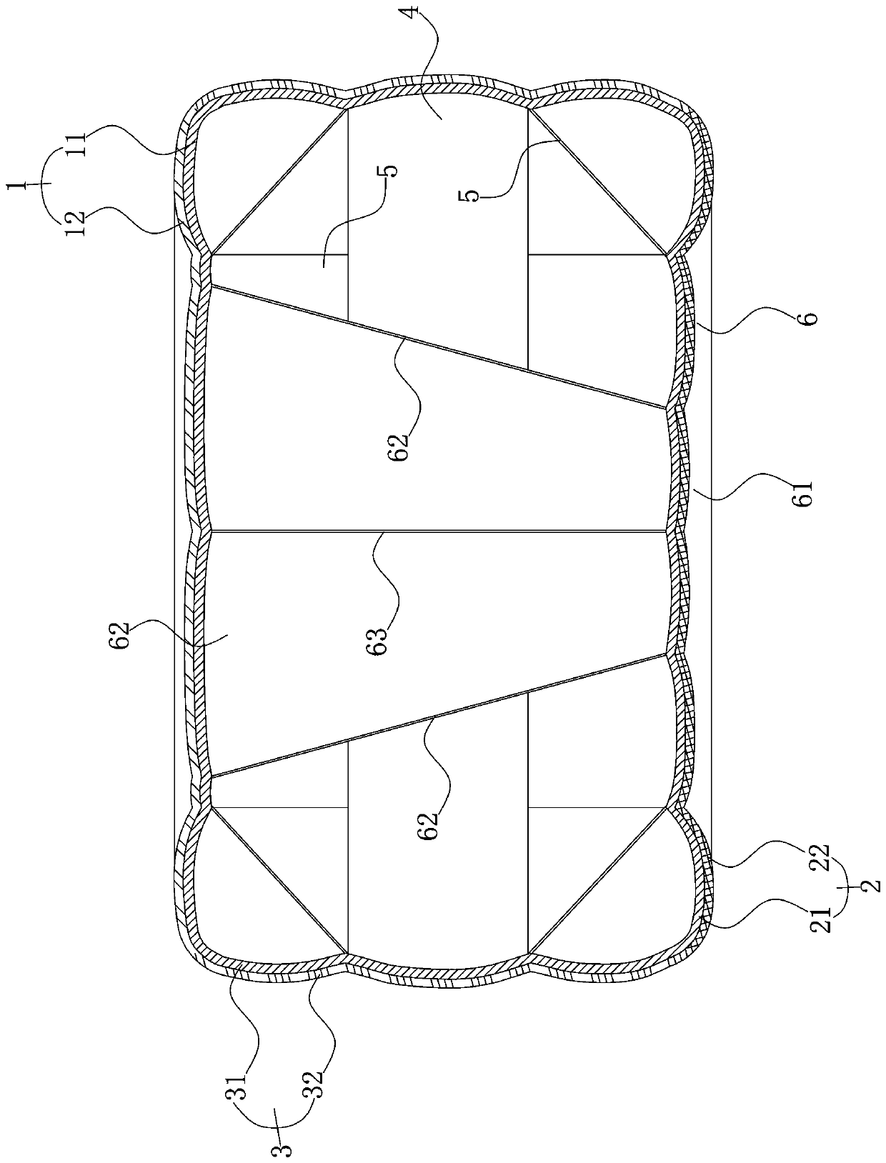 Inflatable bed with stable use position