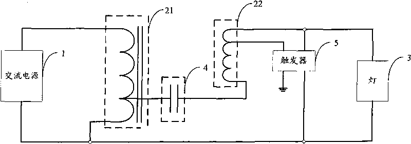 Ballast circuit and gas discharge lamp
