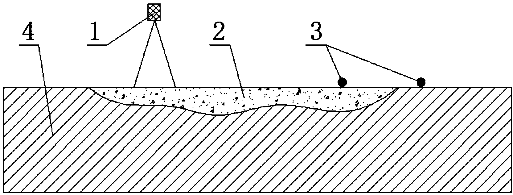 Method for measuring range and depth of cracked rock mass