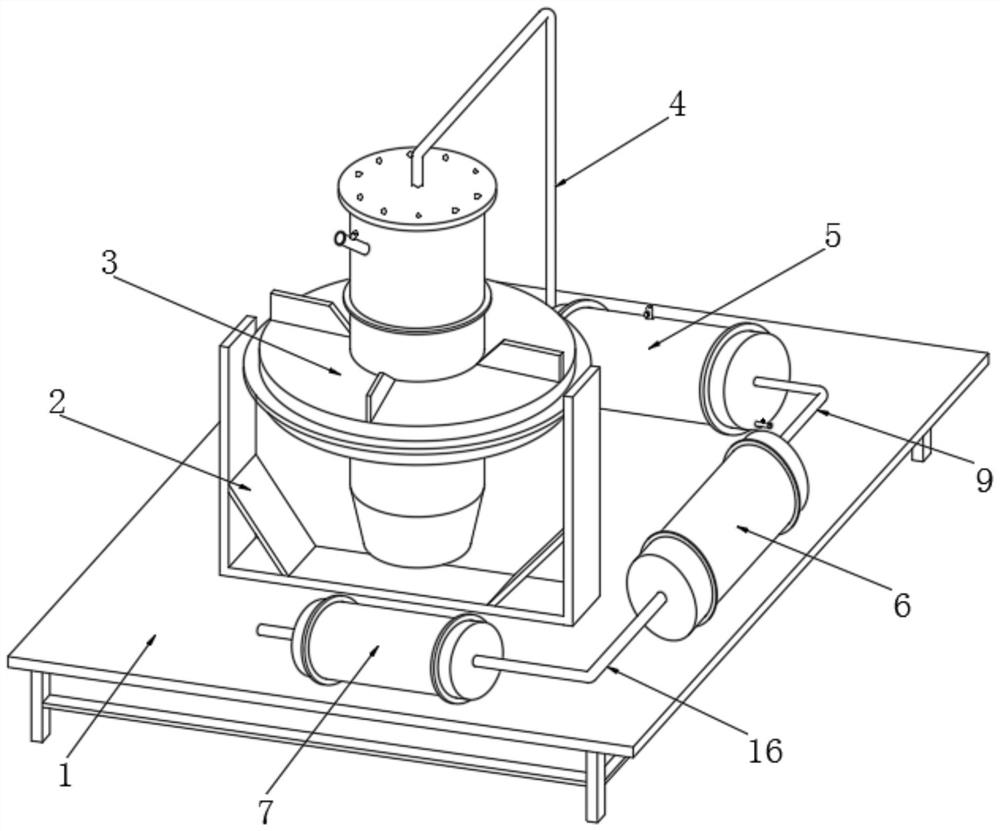 Waste gas treatment device for polycrystalline silicon preparation and use method of waste gas treatment device