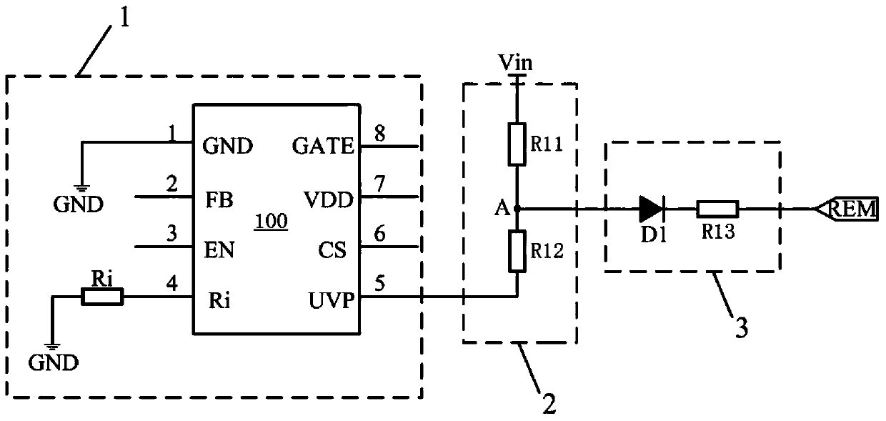 Delay method and delay circuit for input under-voltage protection circuit