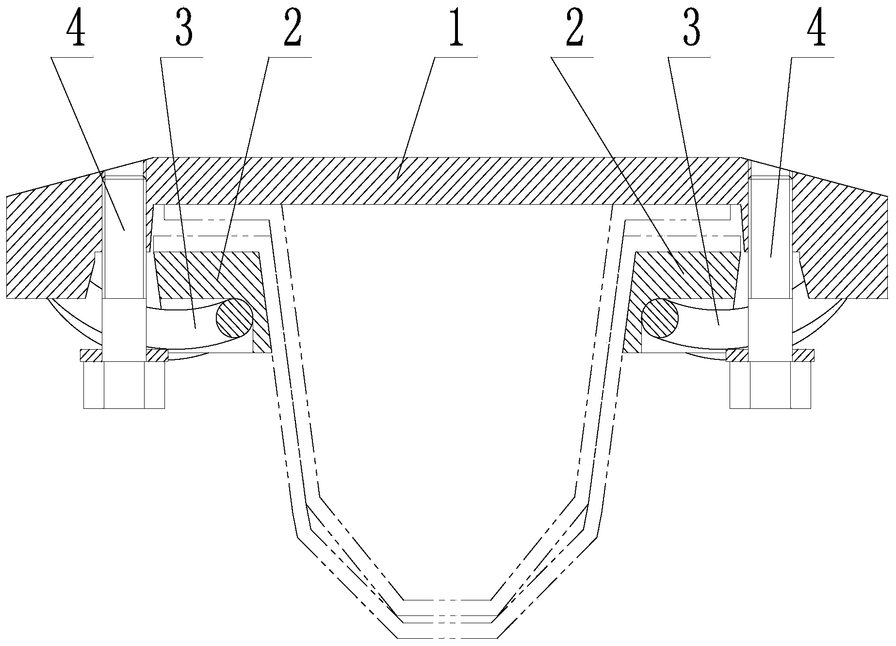 Connecting device for U-shaped steel bracket