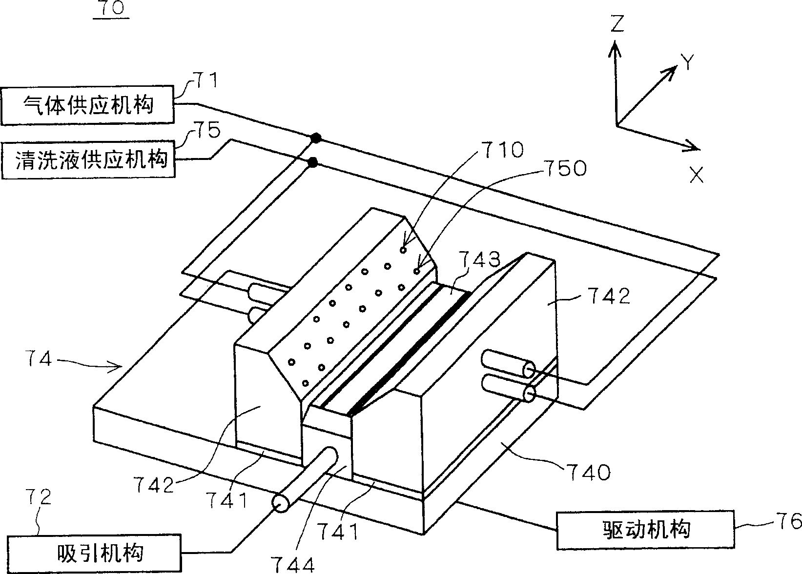 Nozzle cleaning device and substrate treating device