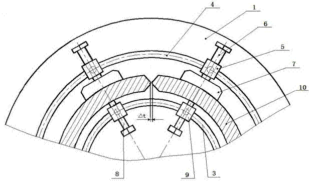 A pre-welding shaping aid and welding method for a large steel cylinder