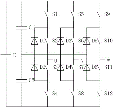 Space vector pulse width modulation method for multi-level inverter