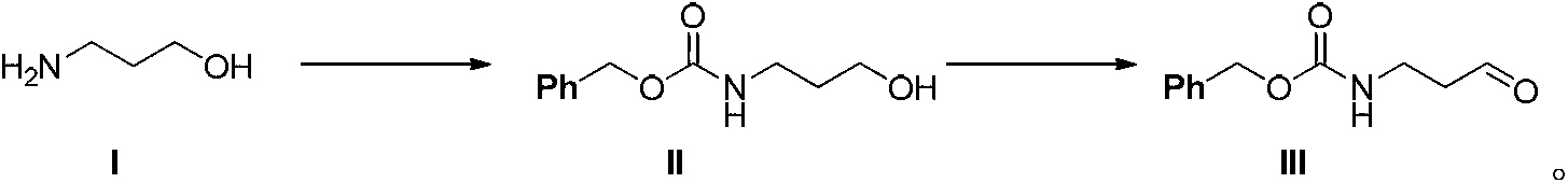 Preparation method of N-carbobenzoxy-3-amino propionaldehyde