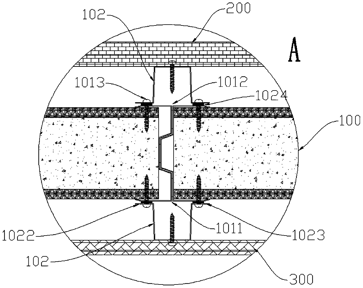 Three-wall two-space type fabricated wall body system, wall body main plates and installation method