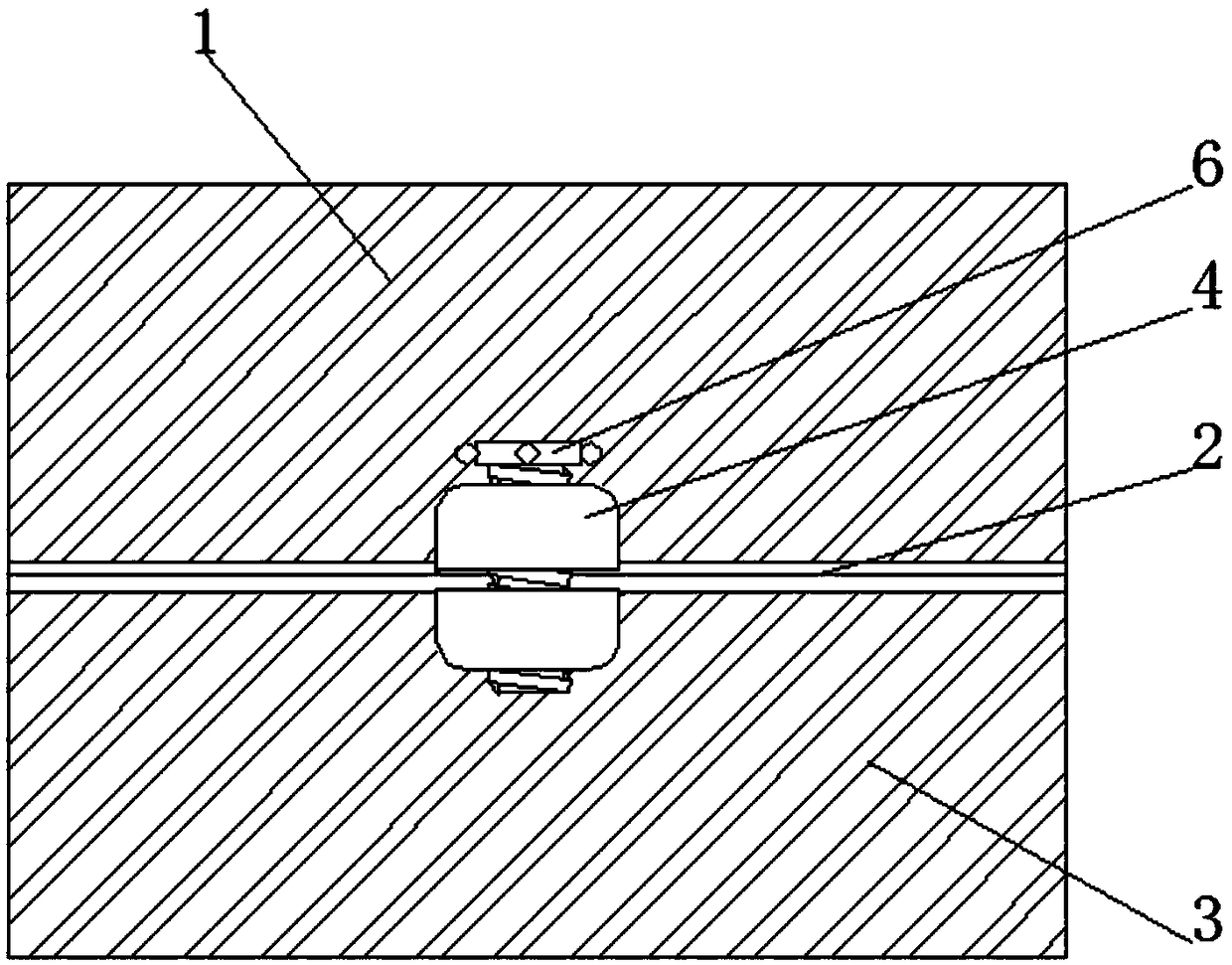Protection device with damage-prevention multi-space structure and for water meter