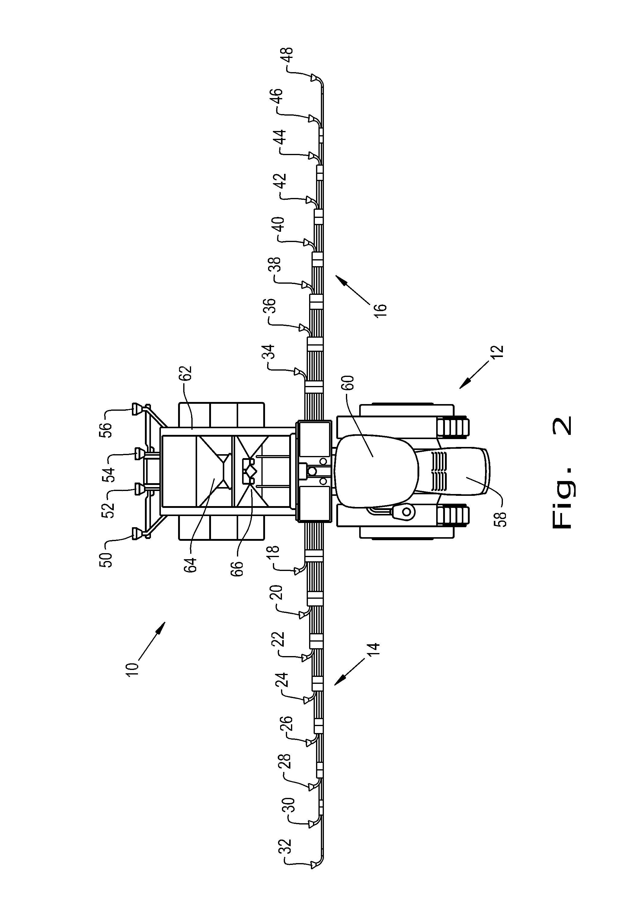Pheumatic delivery system for application implement using multiple metering devices