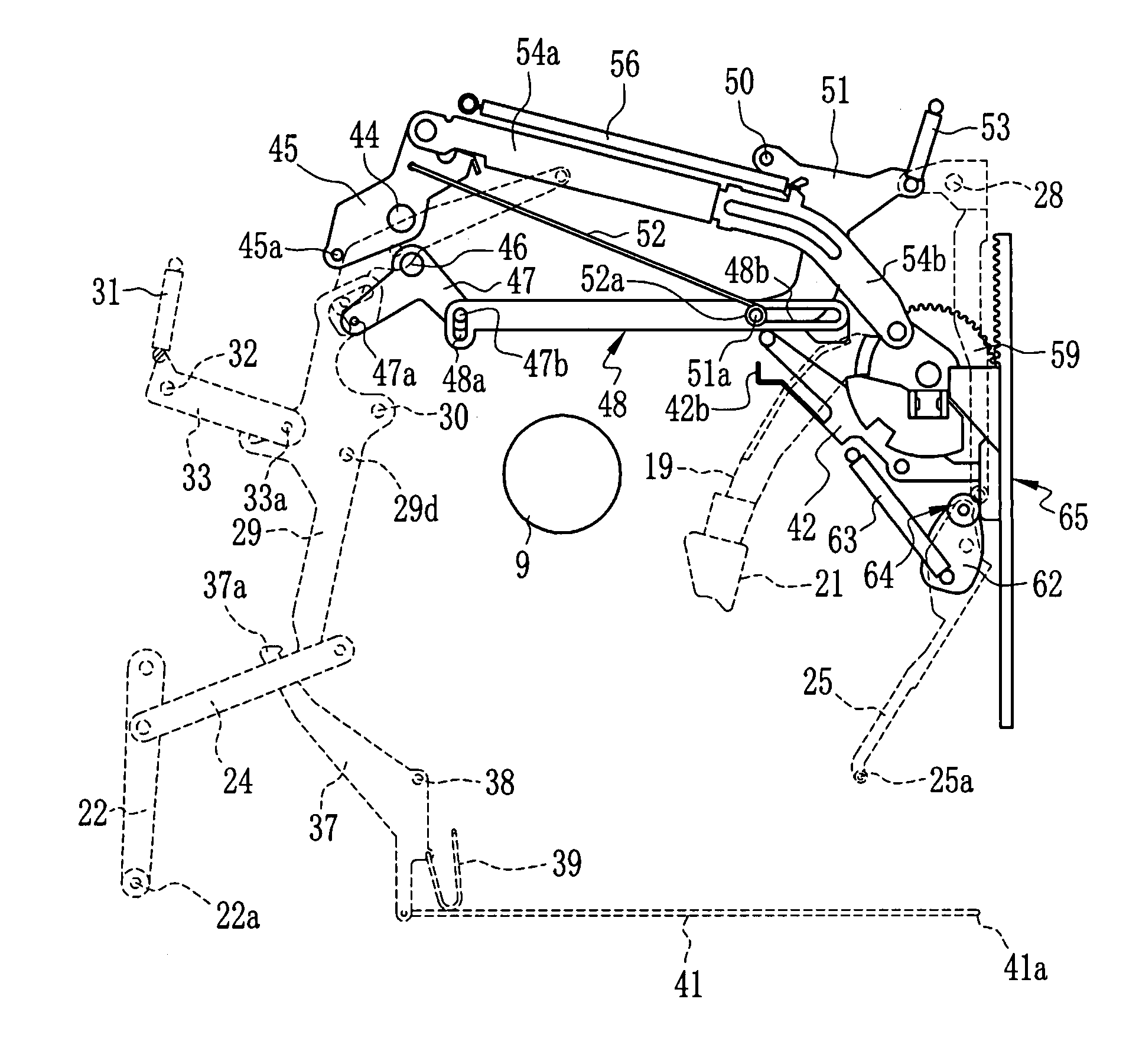 Disk device for loading and unloading disks of different sizes