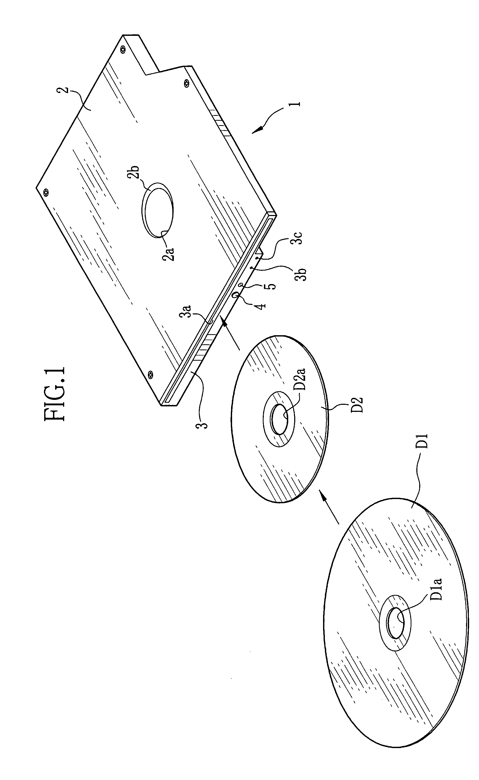 Disk device for loading and unloading disks of different sizes