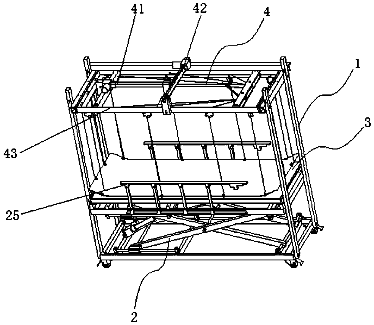 A kind of sling type carrying hospital bed