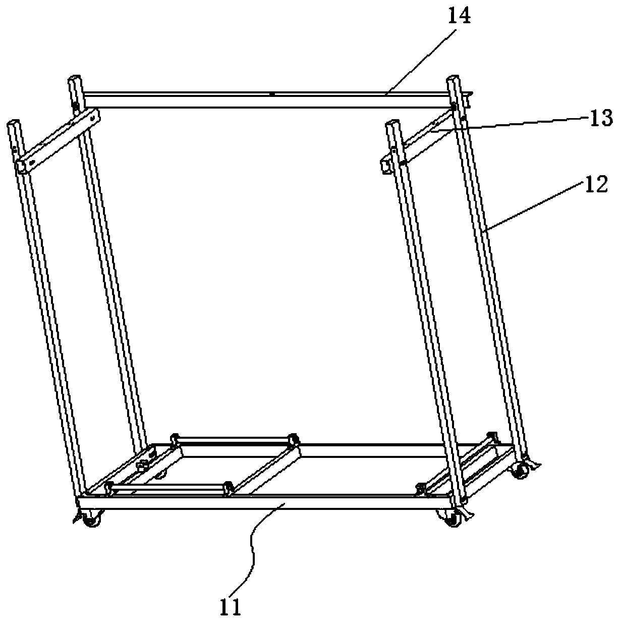 A kind of sling type carrying hospital bed