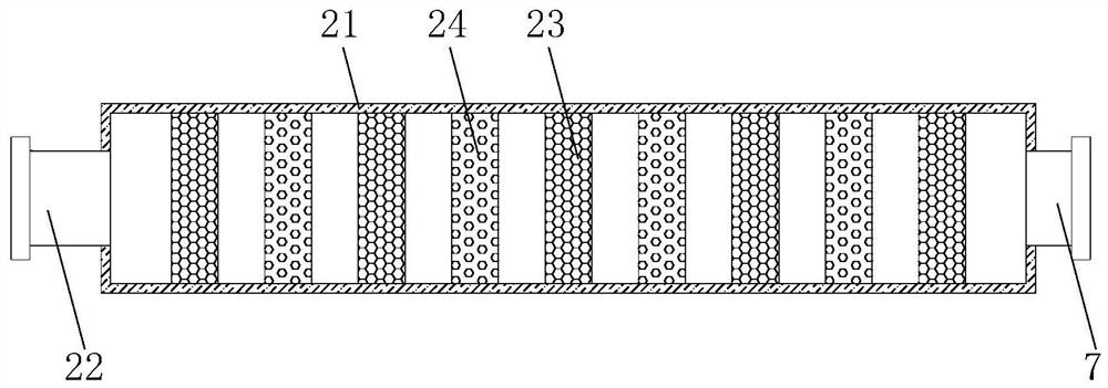 Dehydrating and filtering device for processing acetylene