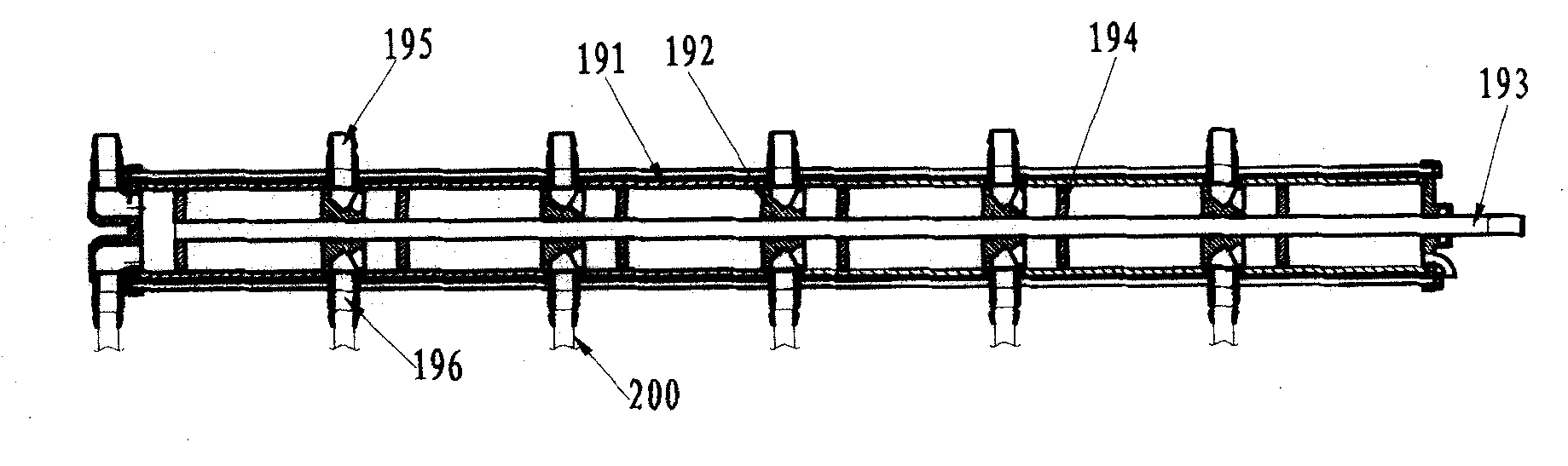 Injection type irrigation machine