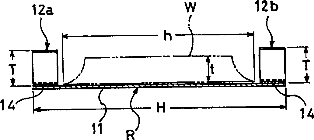 Method and device for producing winding liner with spacer for unvulcanized strip rubber member, and method and device for producing spacer member for winding