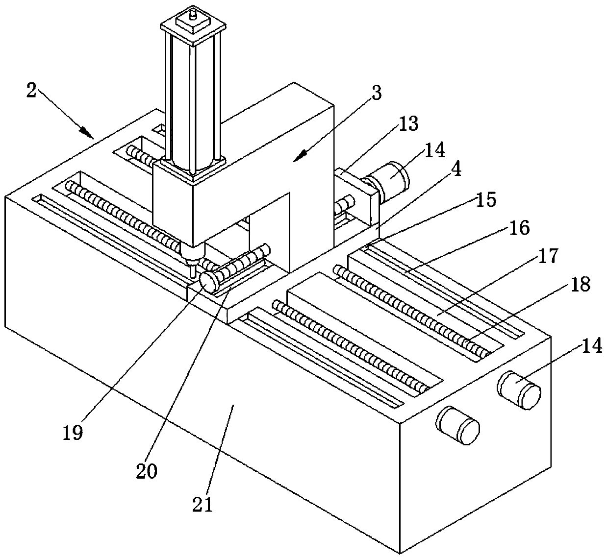 Die-cutting device for tungsten steel knife processing