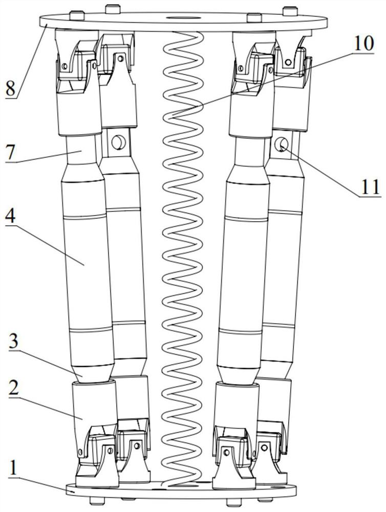 Telescopic bionic elephant trunk device based on Mckibbed type pneumatic artificial muscle driving