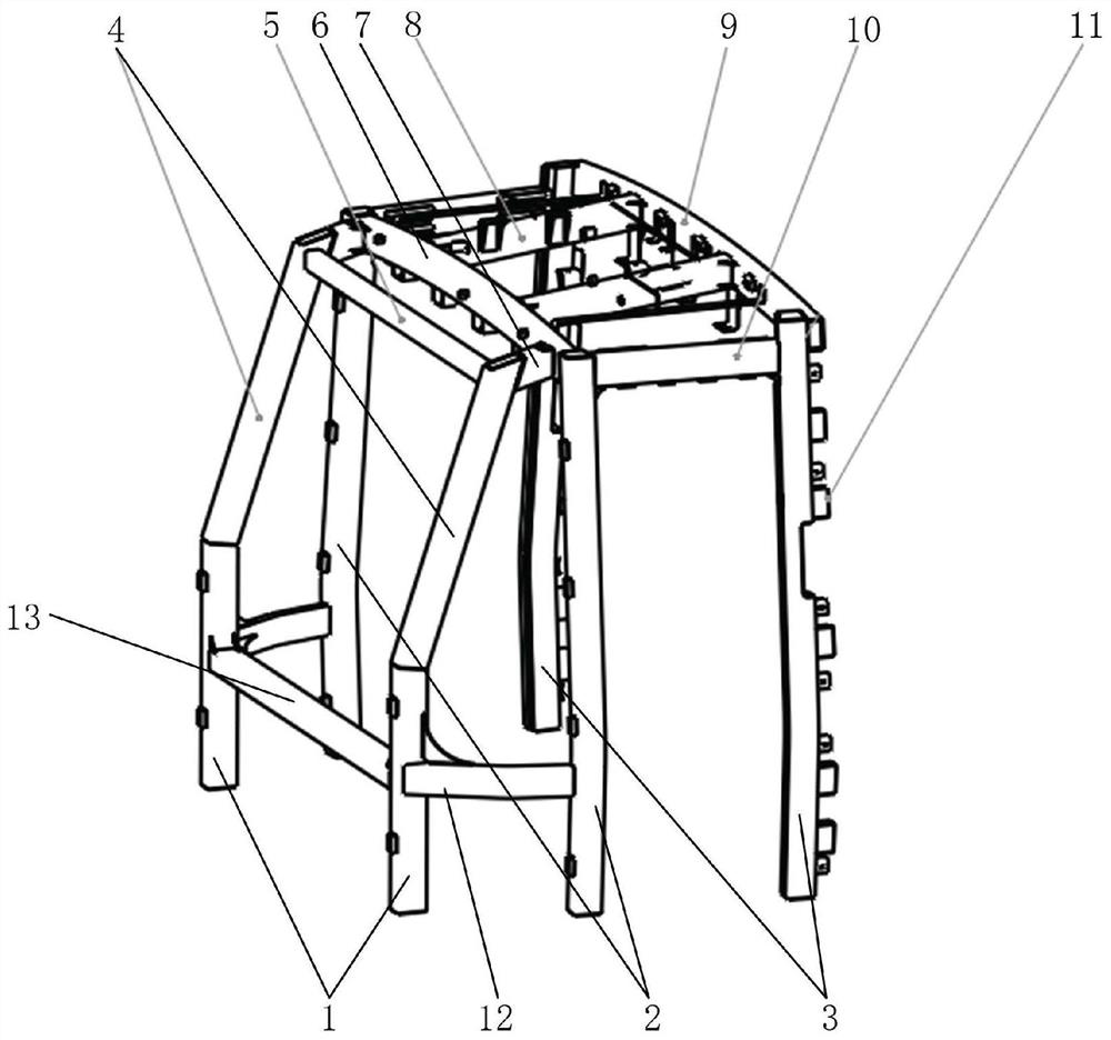 Railway vehicle and modular vehicle head framework structure thereof