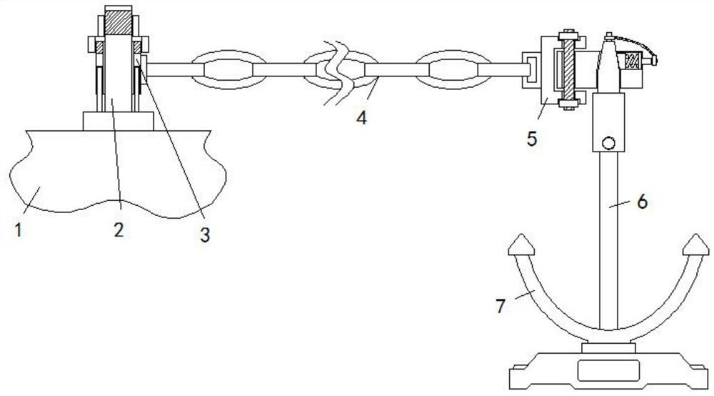 Anchor chain capable of being rapidly installed and stably connected